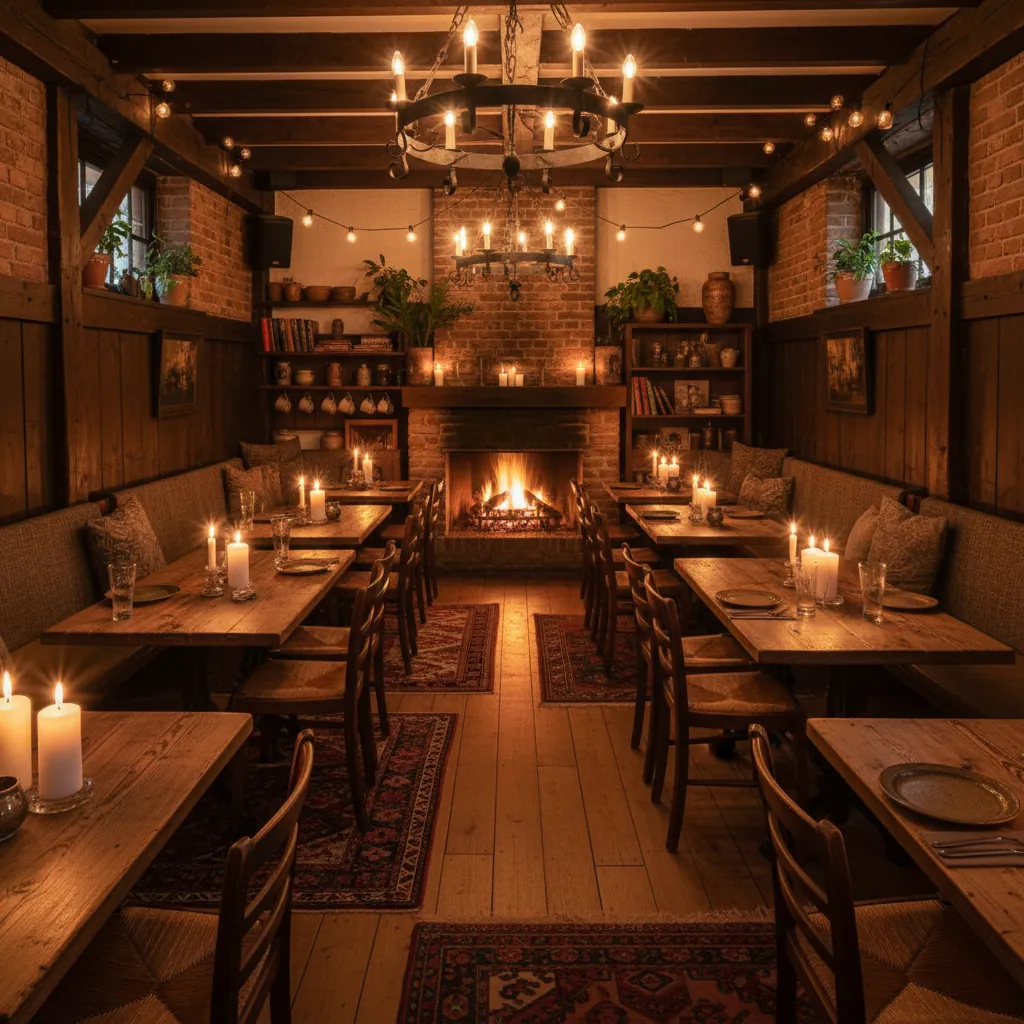 Sfeervolle zaal van restaurant 't Haasje